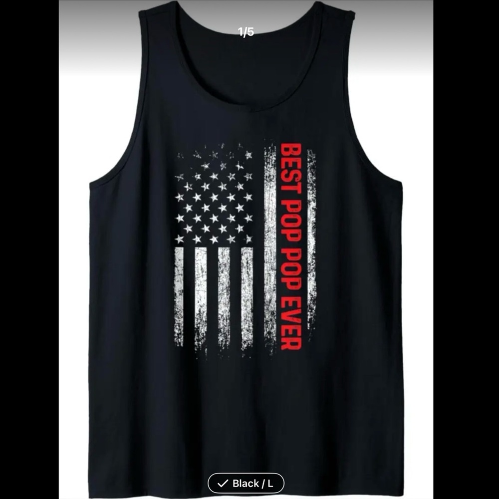 Best Pop Pop Ever Black Tank Top